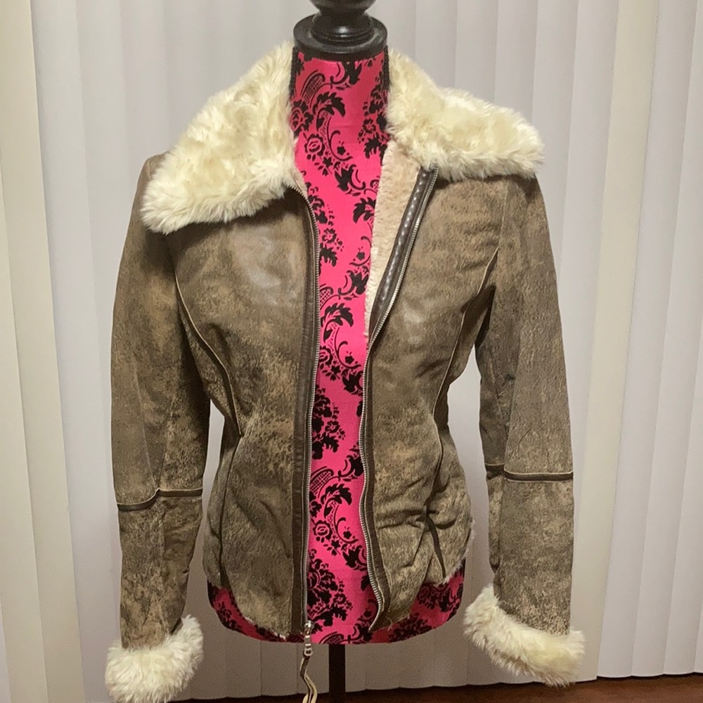 EXPRESS: Brown Leather Jacket